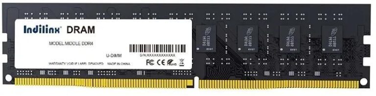 Оперативная память Indilinx, DDR4, 4Gb (1x4 Gb), 2666 MHz, CL19, DIMM IND-ID4P26SP04X