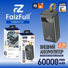 FaizFull  Аккумулятор внешний 60000mAh FL84 черный