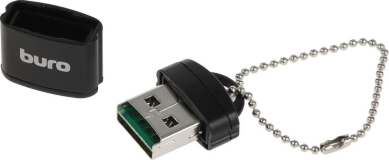 Buro BU-CR-200 черный Кард-ридер USB 2.0