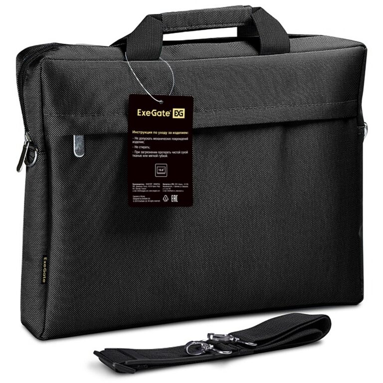 Exegate Start S15 Black, черная, полиэстер, 15.6" Сумка для ноутбука