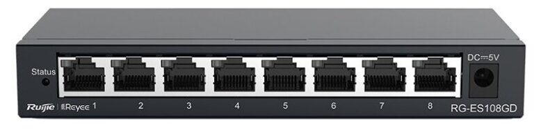 Reyee 8-Port Gigabit unmanaged Switch, 8 Gigabit RJ45 Ports Коммутатор