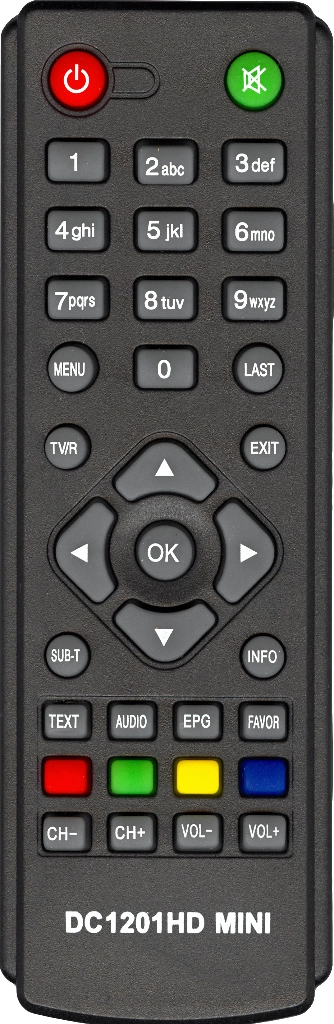 ПДУ для D-COLOR (для ресивера DC1201HD mini) DVB-T2