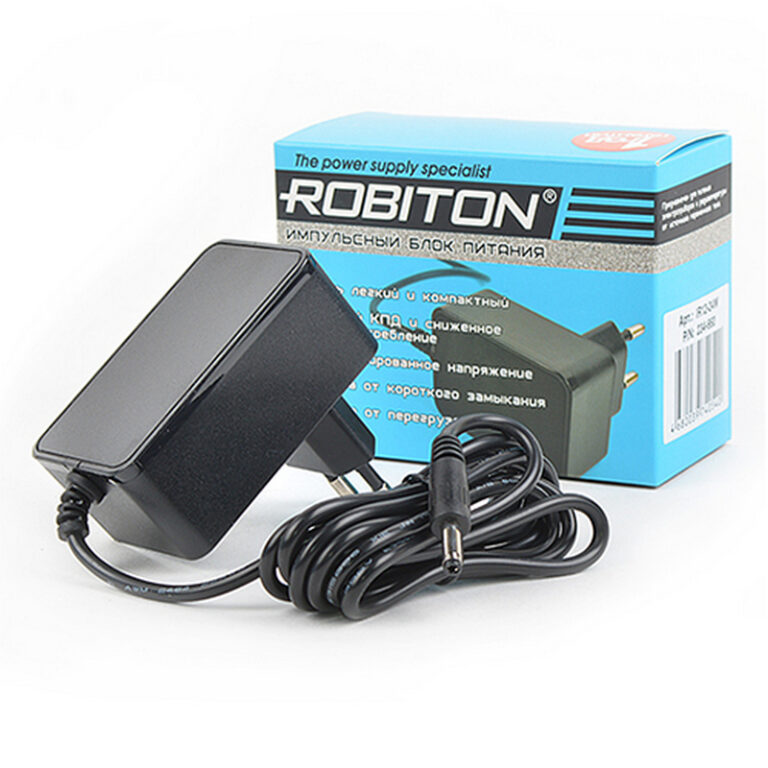 Блок питания AC/DC 220V/12V 2.0A (4,0*1,7) IR12-24W для Wi-Fi роутеров ROBITON Стабилизированный