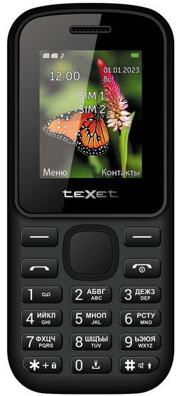 Texet TM-130 черный-красный Мобильный телефон